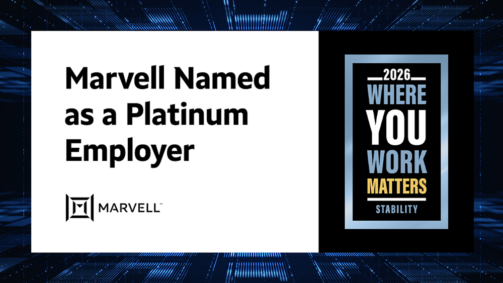 Marvell named as a platinum employer on "Where you Work Matters" 2026 List blog post